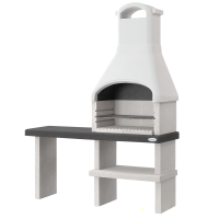 Palazzetti Orlando - Wood and coal masonry barbecue - With side table