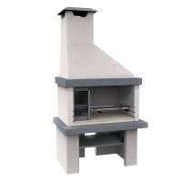 Edilmark Happy - Wood and Charcoal Masonry Barbecue - Hood and Left-side Fire Basket