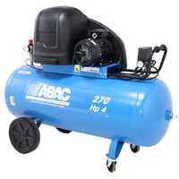 ABAC SILENT A39B 270 CT4 - Silenced single-phase belt-driven electric air compressor - 4 HP motor - 270 l