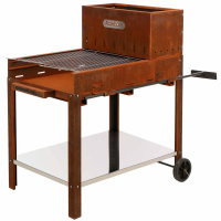 Top Line Super Flipper - Corten Wood and Coal Barbecue
