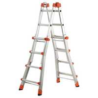 Gierre Peppina AL020DS - 2x8 steps, 4.70 m - Aluminium telescopic ladder