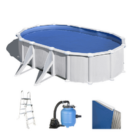 Gre Atlantis Oval 610x375x120cm - Above Ground Steel Pool - Aqualoon Filter