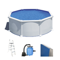 Gre Atlantis Round &Oslash;350 x 132cm - Above Ground Steel Pool - Aqualoon Filter