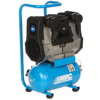 ABAC Start Quiete OS10 - Silent Single-phase Electric Air Compressor - Oil-less - 1 HP Motor - 6 lt