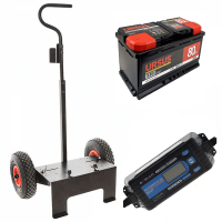 Full kit: Volpi trolley + 80 Ah battery + Awelco Automatic 20 battery charger