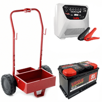 Full kit: metal trolley + 80 Ah battery + Telwin Touring 18 battery charger