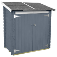 Alce Ambrogio 155x85 grey - Wooden garden shed - Single-pitched roof - 155x85x165 cm