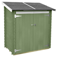 Alce Ambrogio 155x85 green - Wooden garden shed - Single-pitch roof - 155x85x165 cm