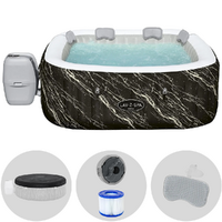 Bestway Lay-Z-Spa Hollywood AirJet 6001F - Square - &Oslash;180x66 cm - Hot Tub Spa Pool for 4-6 people