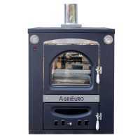 AgriEuro Premium Line Medius 80 Inc - Built-in Wood-fired Steel Oven - Ventilated