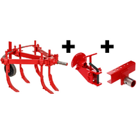 ETR-5 Adjustable 5-tine Cultivator with Adjustable Quick-release Coupling and Tool Bar - For 6-10HP Two-wheel Tractors