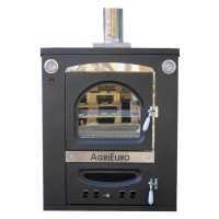 AgriEuro Premium Line Medius Plus 100 Inc - Built-in Wood-fired Steel Oven - Ventilated