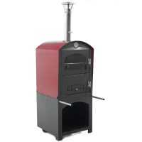 AgriEuro Premium Line Minimus 50 Mini EXT - Outdoor Wood-fired Steel Oven - Red Roof