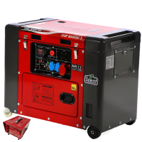 GeoTech Pro DGP8000SE-3 - Noiseless generator diesel wheeled power generator with AVR 6 kW - DC 5.5 kW Three phase + ATS
