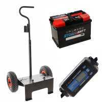 Full kit:Volpi trolley + 70 Ah battery + Awelco Automatic 20 battery charger