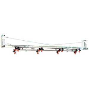 Mechanical weed killing boom with stainless steel tubes, 6 mt, 12 no drip membrane nozzles