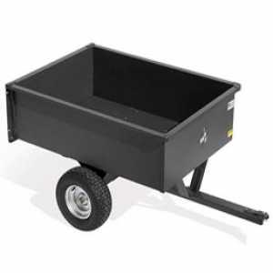 Dump cart for ride on mowers, metal trailer 122x86 cm, big tyres