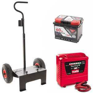Full kit: Volpi trolley + 60Ah battery + Telwin TOURING 18 battery charger