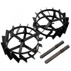Pair of professional iron wheels + pair of hubs, internal hexagon 27 mm
