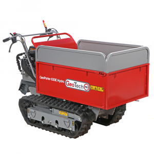 Hydraulic wheelbarrow outlet