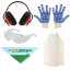 Free protection kit: gloves, goggles, ear muffs, Agrieuro headscarf, apron!