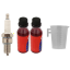 SPARK PLUG, OIL AND MEASURING CUP